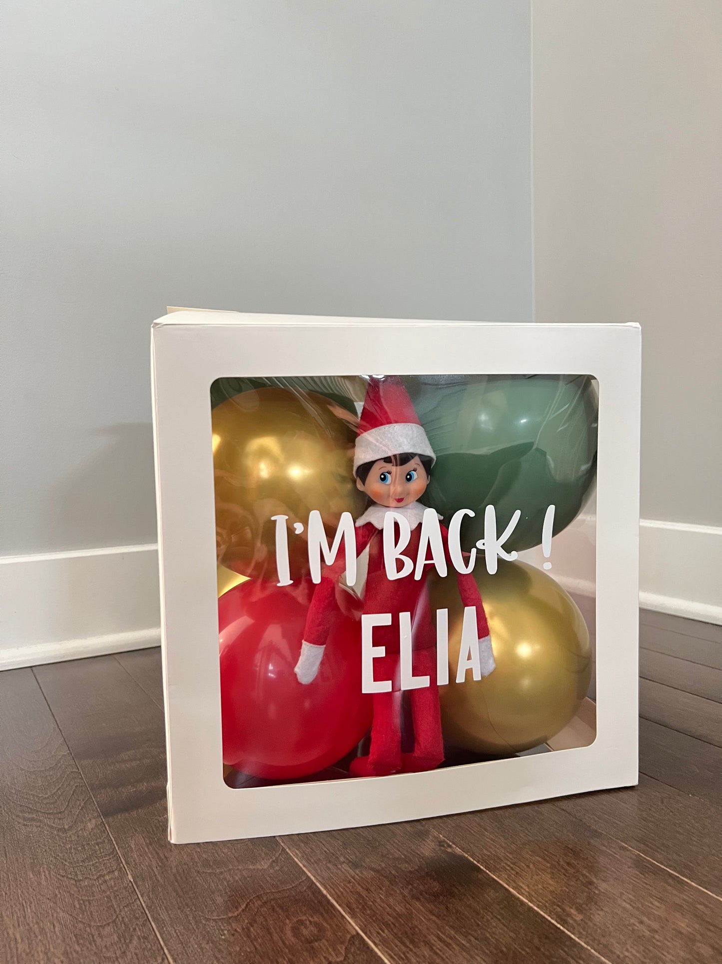 Elf Welcome back Balloon Box
