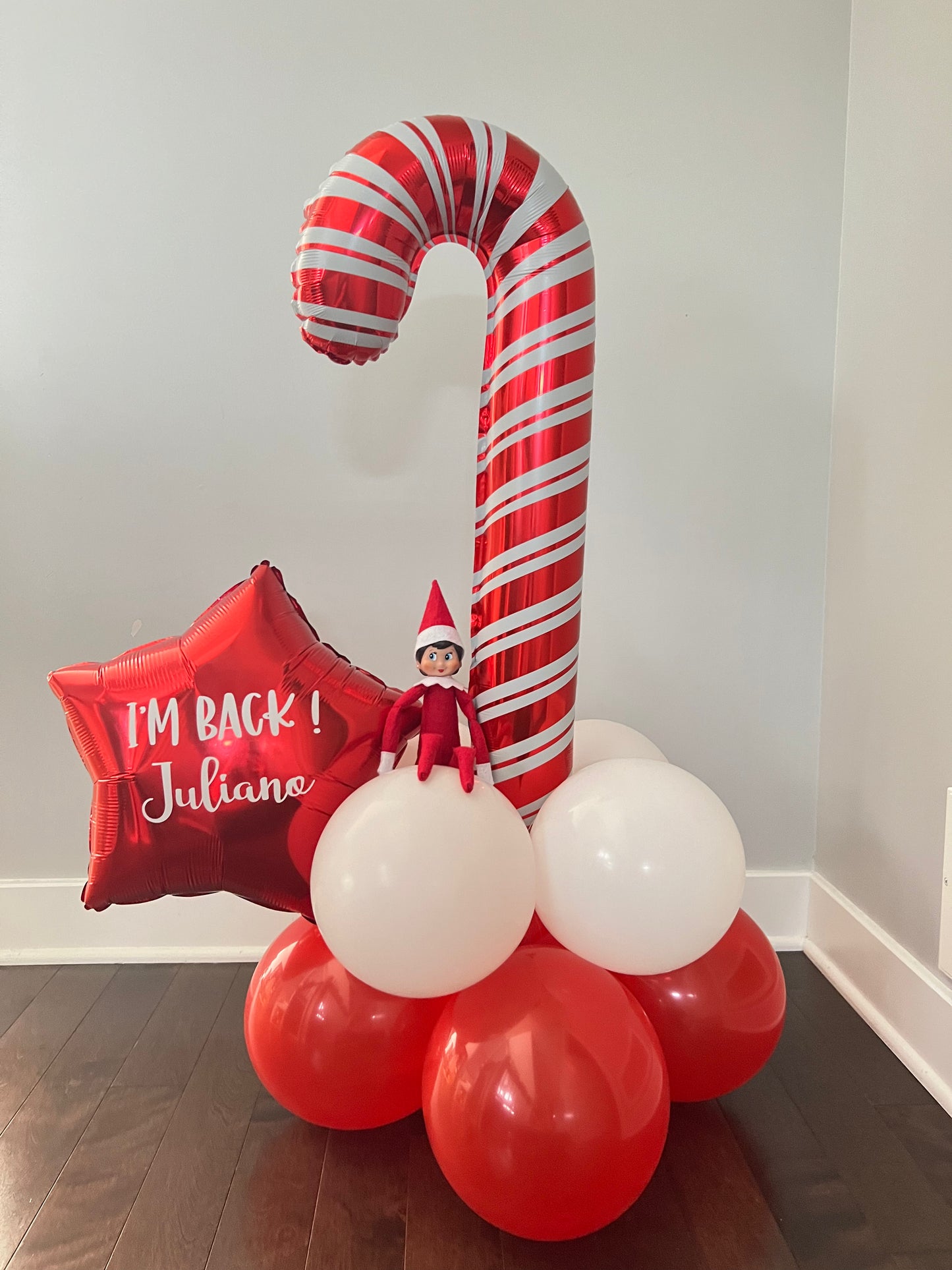 Elf Candy Cane Balloon